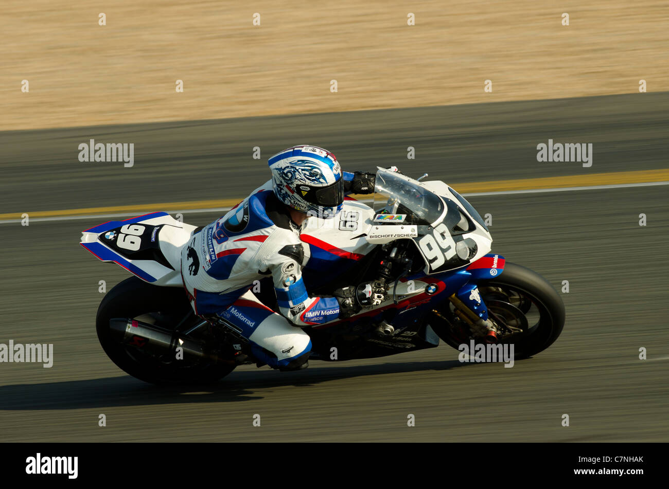 Sebastien GIMBERT riding his BMW MOTORRAD France 99 during the 2011 24 hours of Le Mans Stock Photo