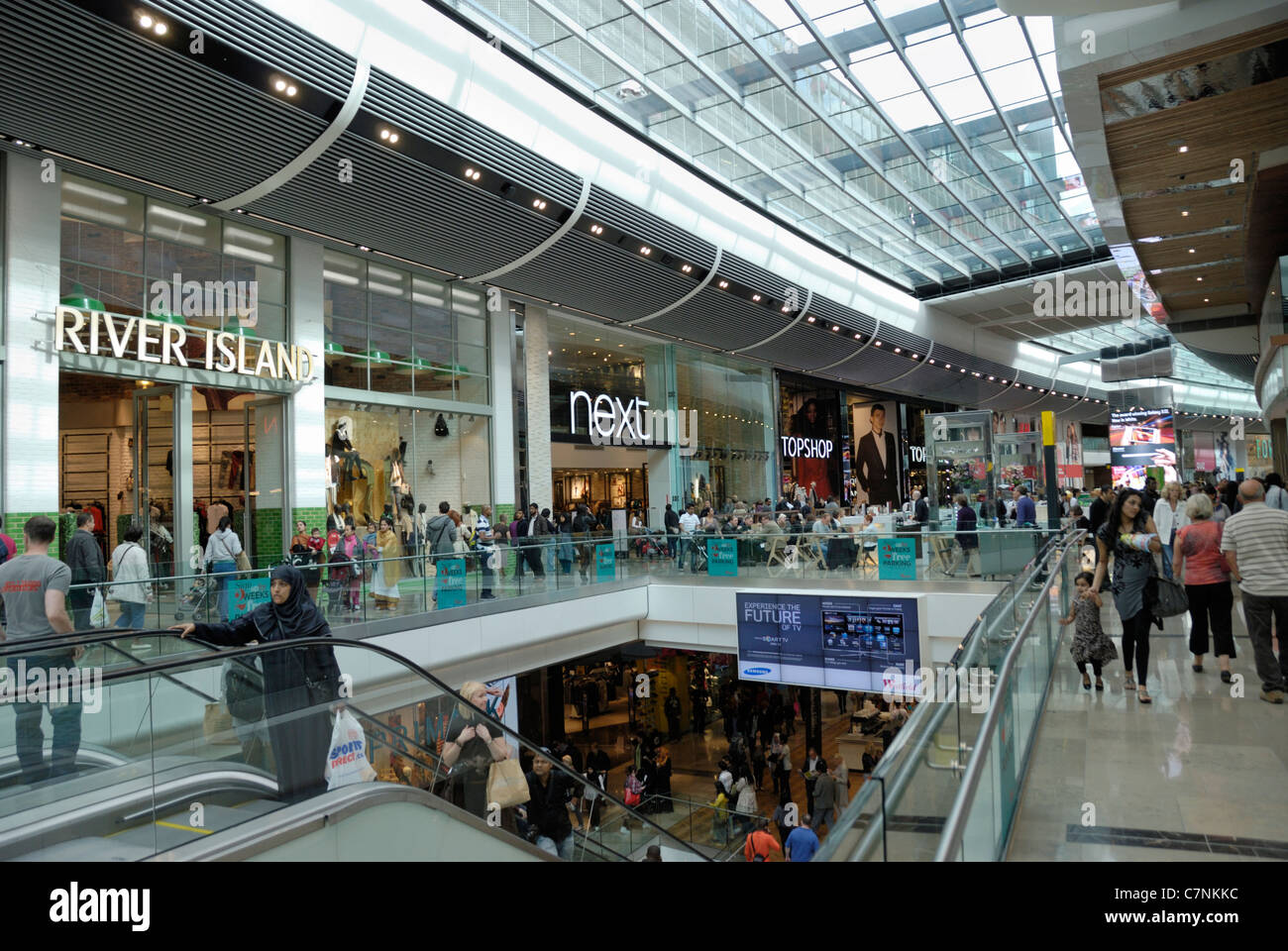 Westfield Stratford City shopping centre interior, London, England Stock  Photo - Alamy
