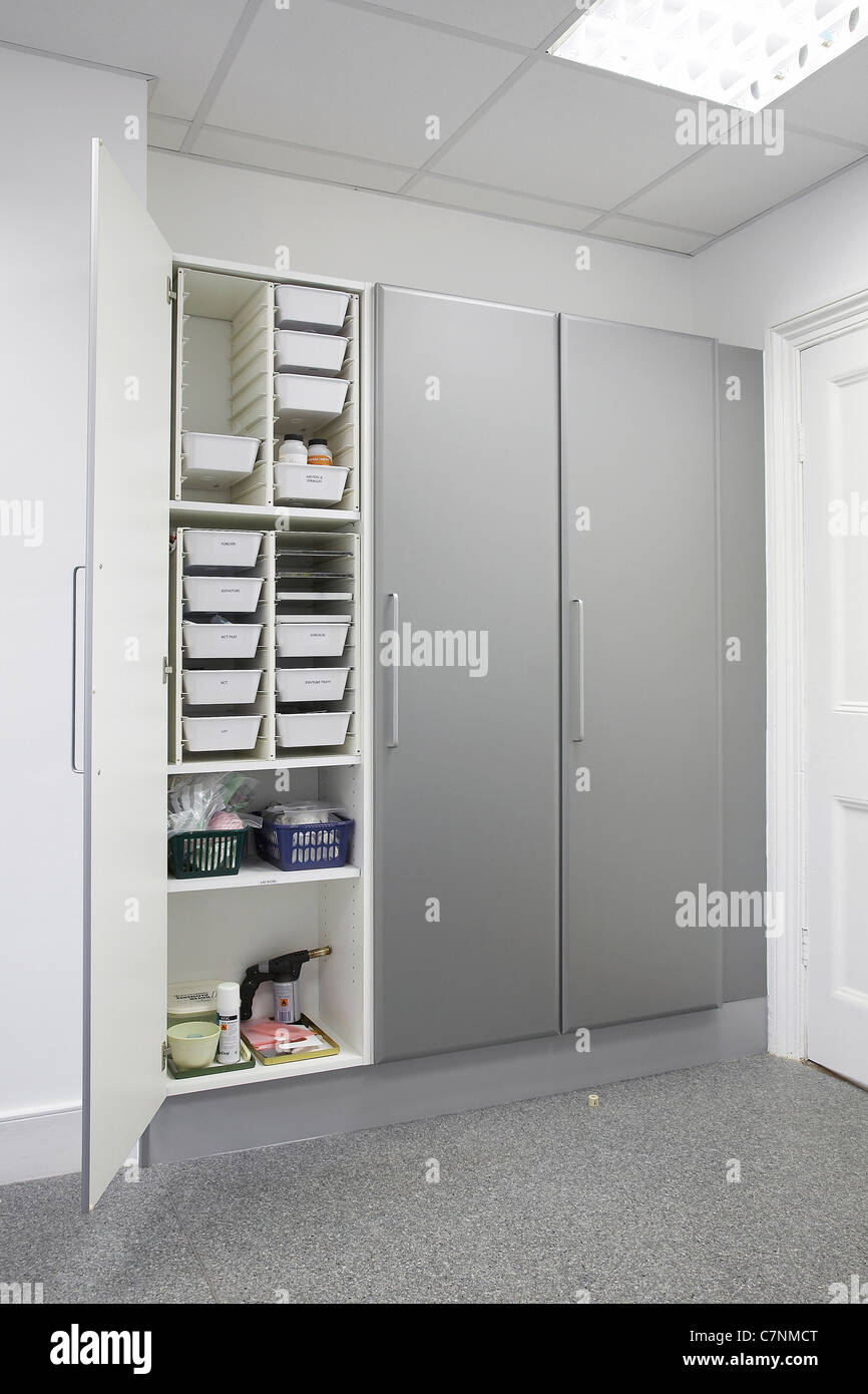 Storage Cabinets In A Dentists Surgery Stock Photo 39200360 Alamy