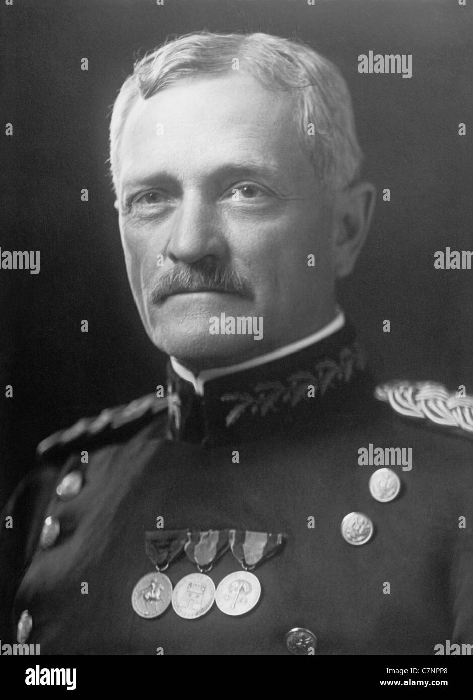 Vintage portrait photo of US Army General John J. Pershing (1860 - 1948). Stock Photo
