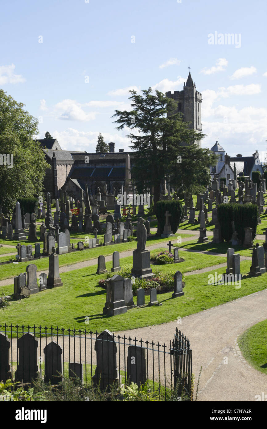 Ancient Historic Cemetery and Church of the Holy Rude Stirling Scotland Stock Photo
