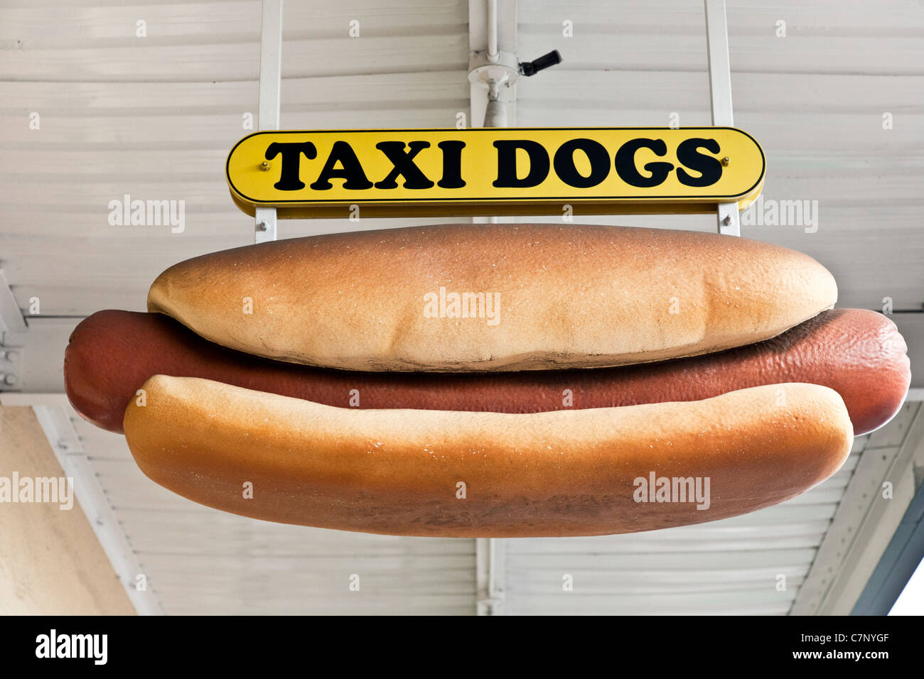 Hot dog advertising figure Stock Photo - Alamy