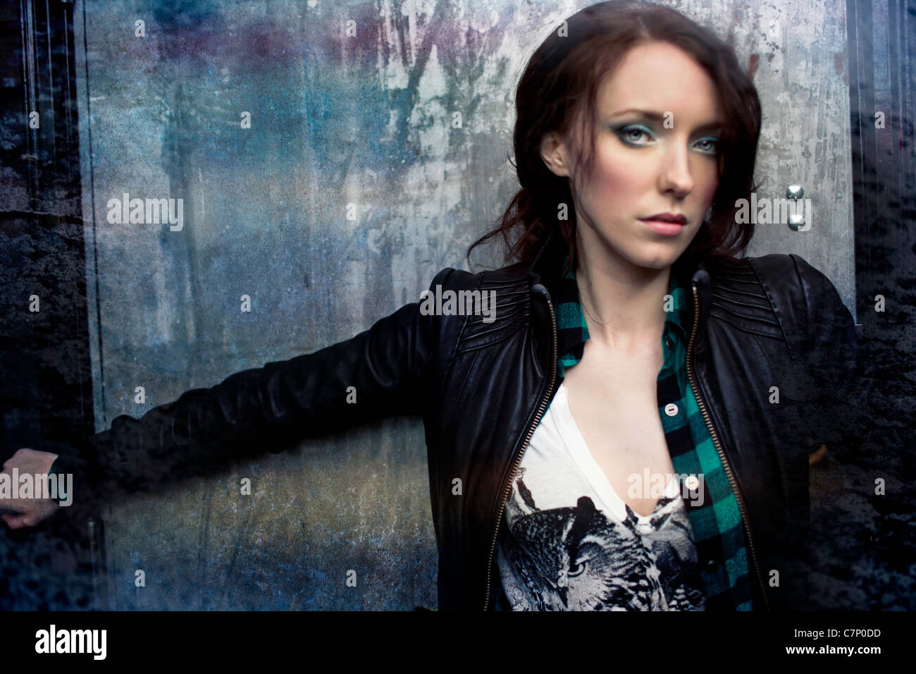 girl at door Stock Photo Alamy