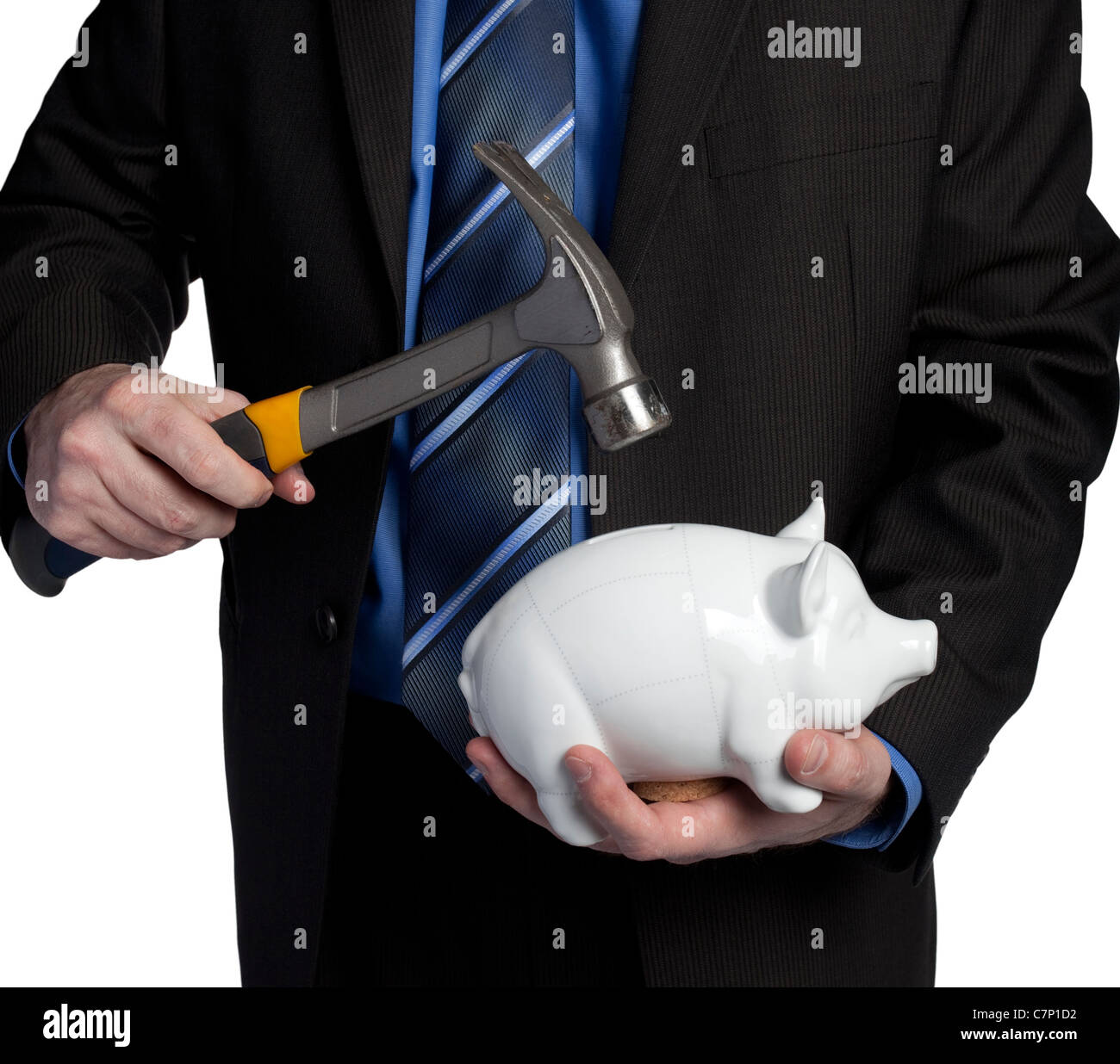 Breaking a piggy bank hi-res stock photography and images - Alamy