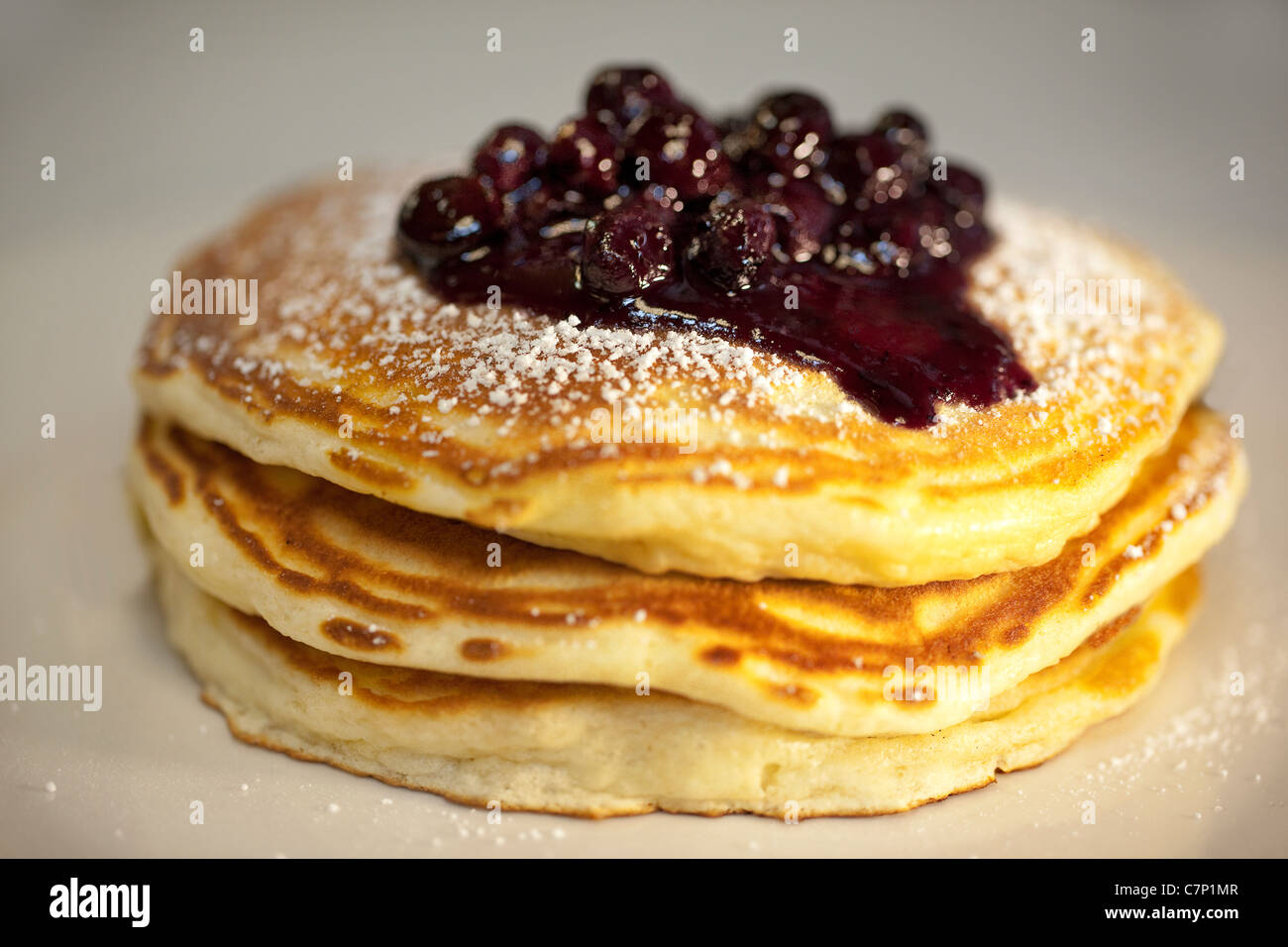 blueberry pancakes Stock Photo
