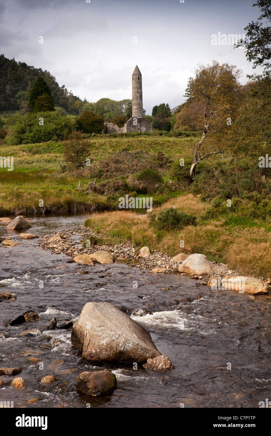 Ireland, Co Wicklow, Glendalough, historic monastic site and round
