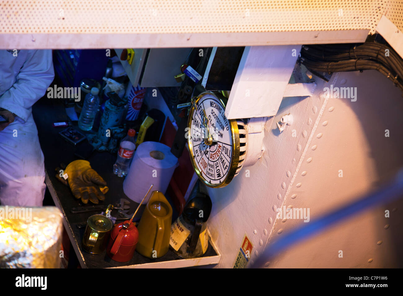 Working The oil fired engine of the SS Sir Walter Scott which was