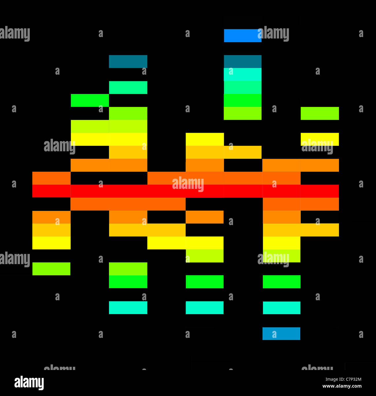 A graphic equalizer in a rainbow color Stock Photo Alamy