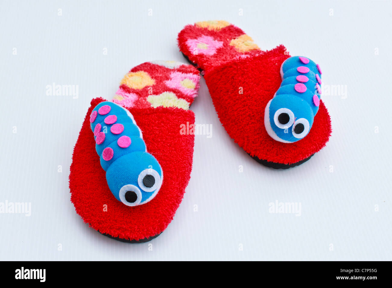 child house slippers isolated on white background Stock Photo Alamy