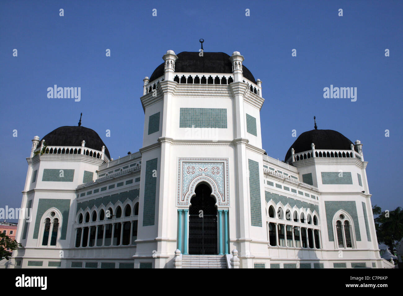 Mesjid Raya Mosque, Medan, Sumatra Stock Photo