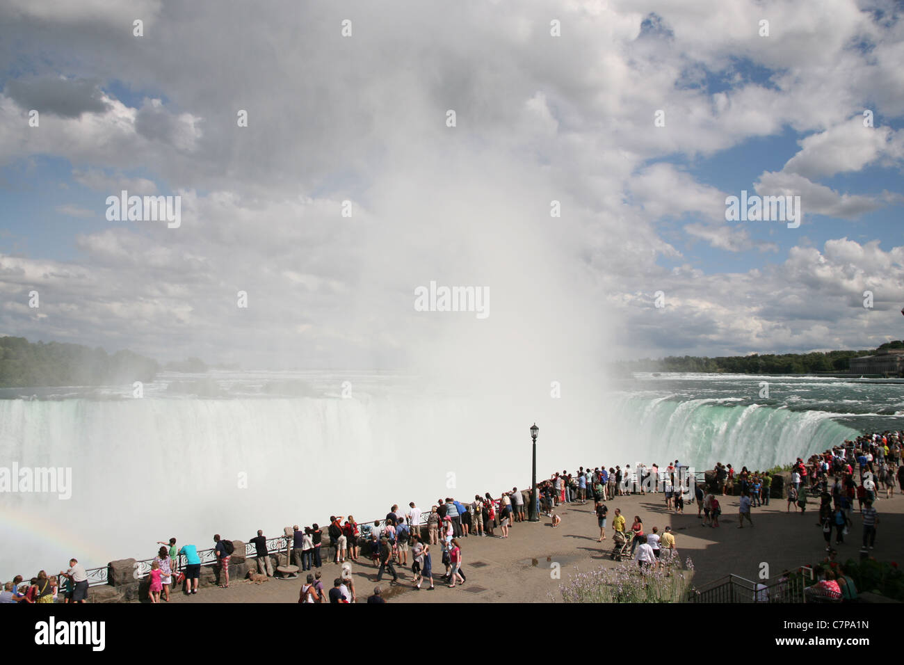 Tourists at Niagara Falls Canada Stock Photo