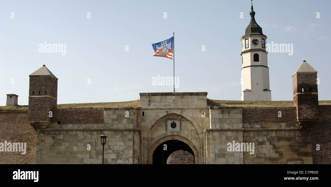 Serbia. Belgrade. Stambol Gate. Kalemegdan Fortress, built by Stefan Lacarevic in 14th century. Rebuilt in the 18th century. Stock Photo