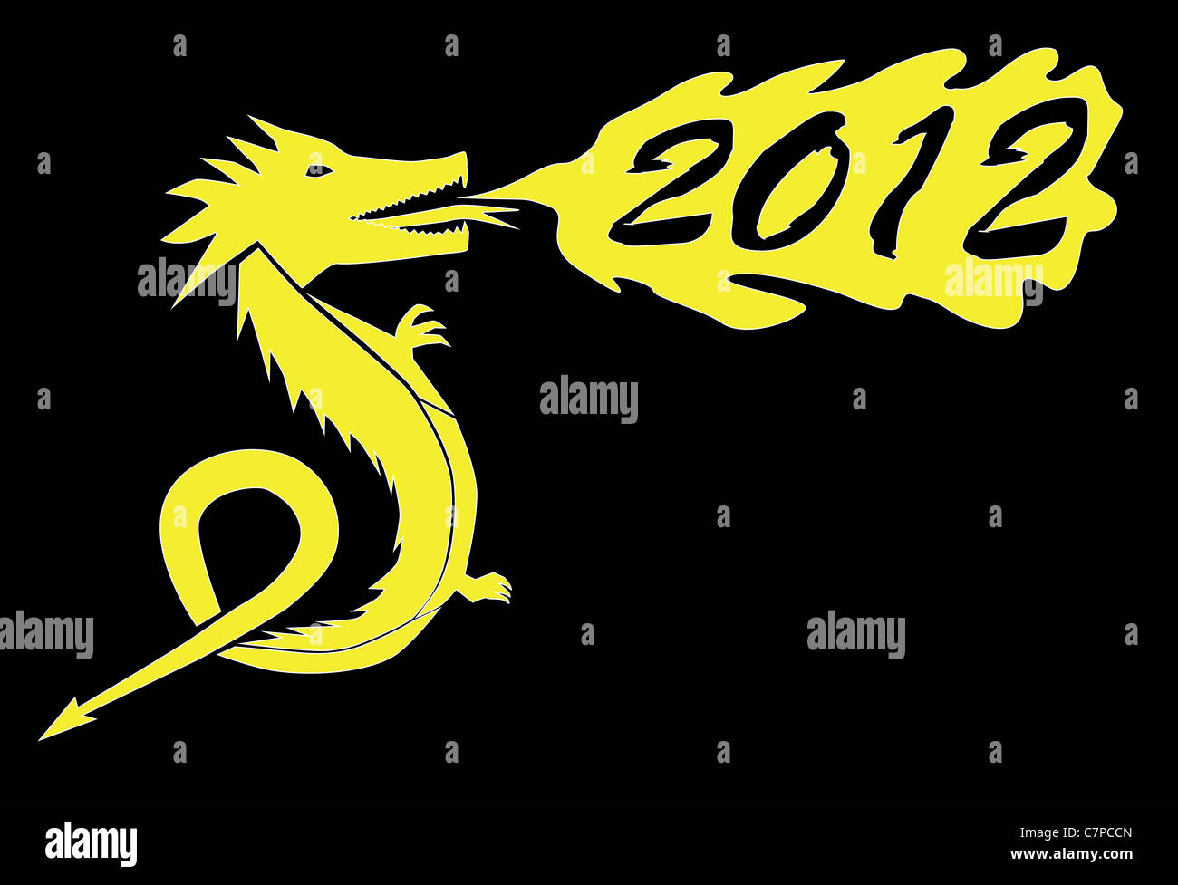 dragon is chinese symbol of new year 2012 Stock Photo - Alamy