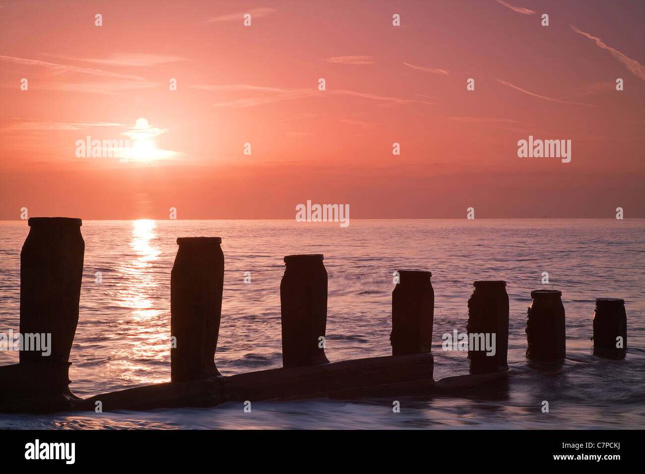 Sunrise at Eastbourne, England UK Stock Photo