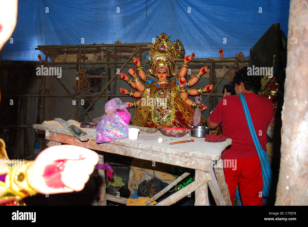 durga festival Stock Photo