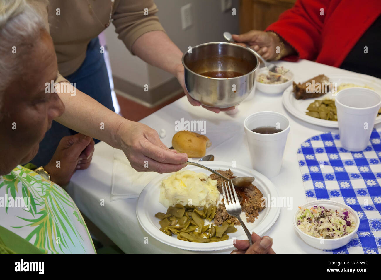 Lunch and Bingo Program for Senior Citizens Stock Photo Alamy