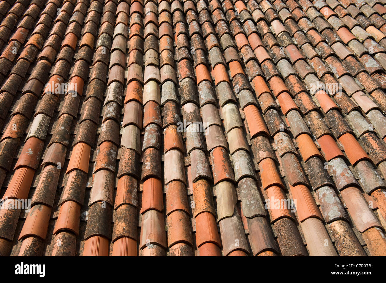 Tile roof Venice Italy Stock Photo