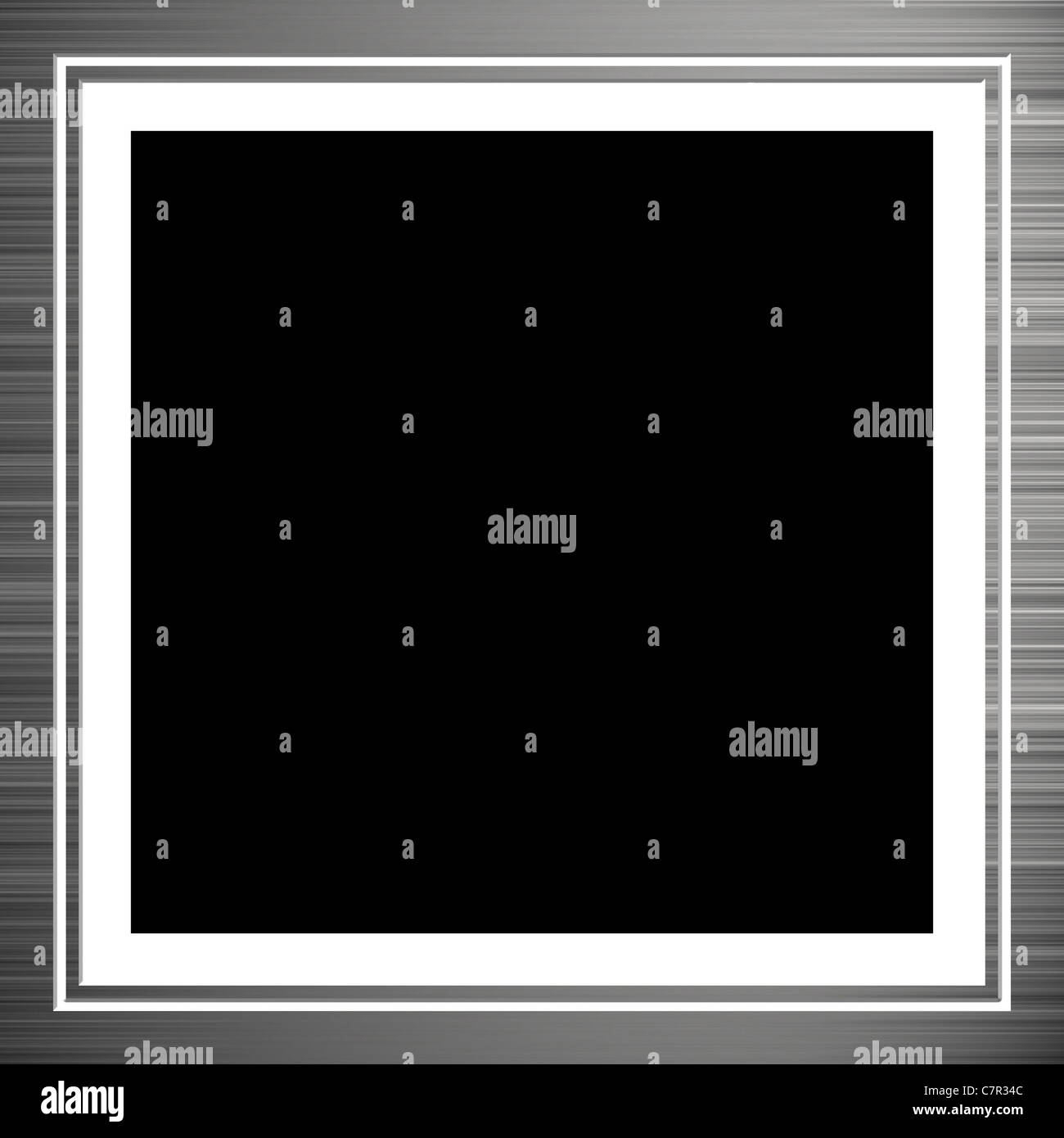 Photo Frame Matte Alpha Brushed aluminum photo frame with a white matte Stock Photo - Alamy