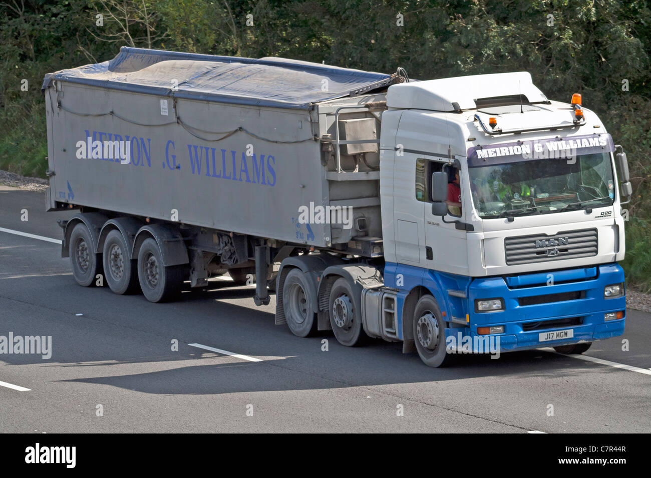 Meirion G Williams Articulated tipper Lorries or trucks on a motorway