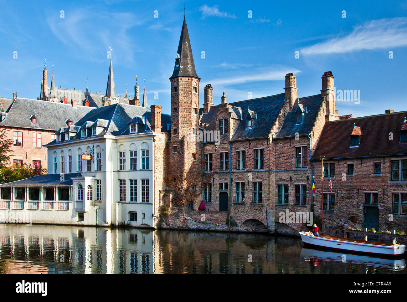 The Rozenhoedkaai, Rosaire Quay or Quay of the Rosary in Bruges