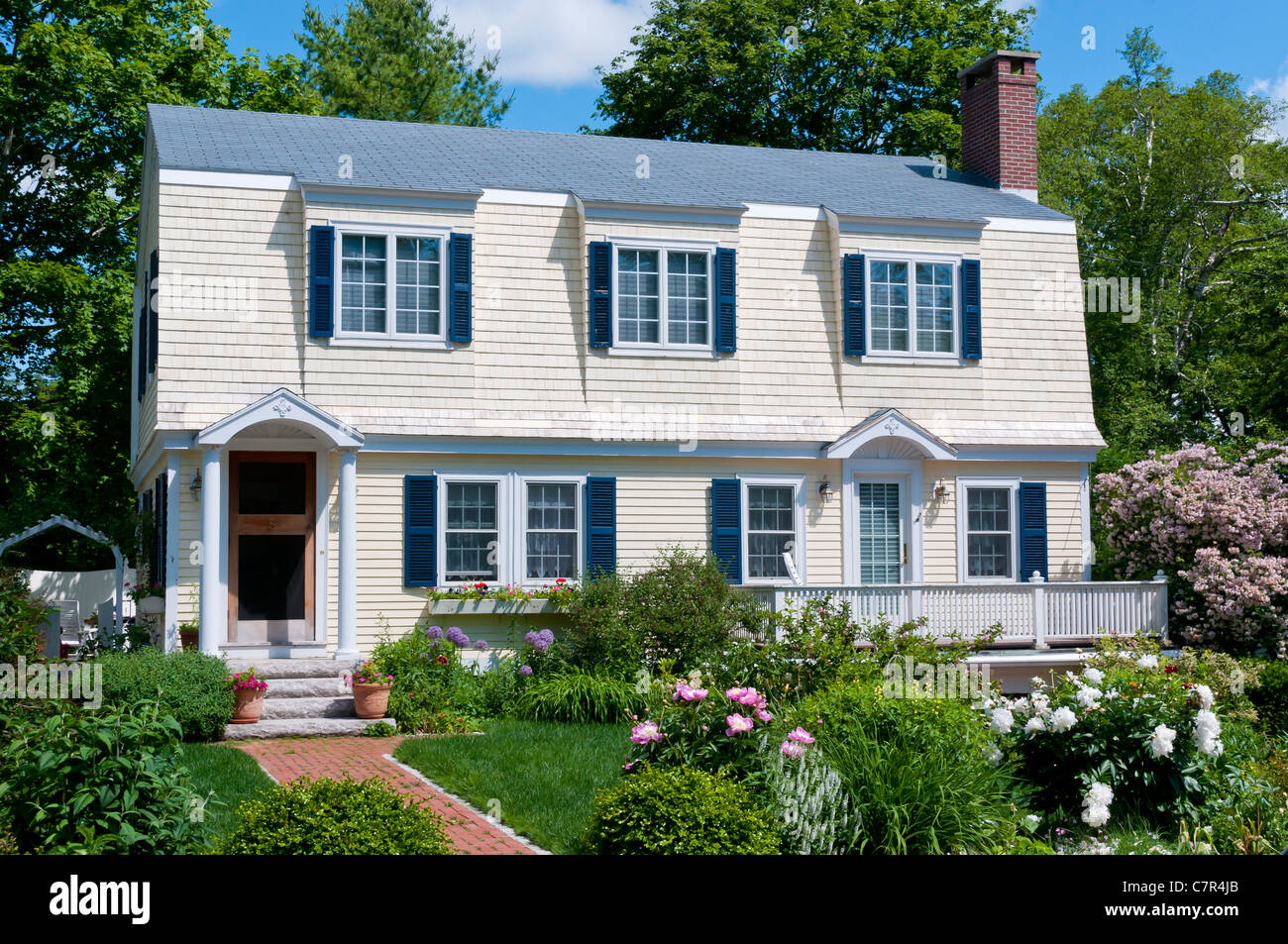 House Camden Maine Stock Photo Alamy