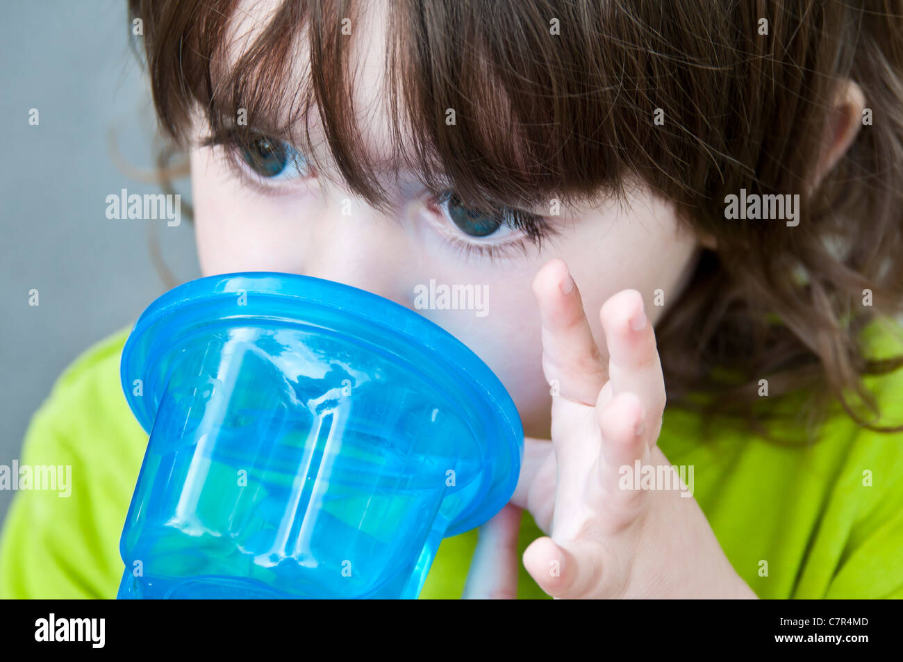 Child drinking water/ model released Stock Photo