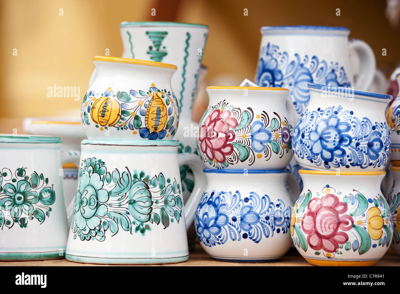 popular Modra ceramics from Slovakia Stock Photo