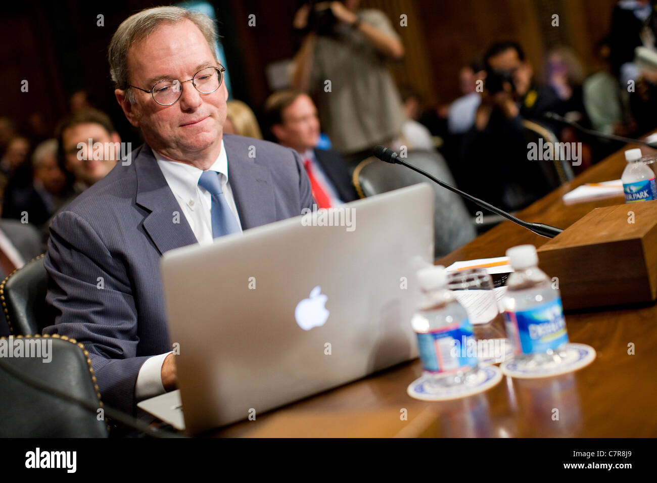 Former Google CEO and current Executive Chairman Eric Schmidt. Stock Photo