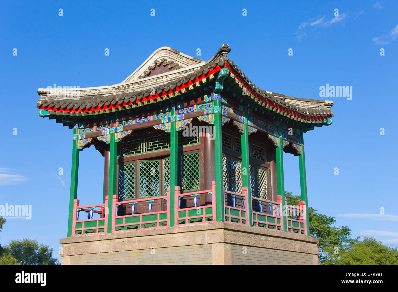 Pavilion in Chengde Mountain Resort, Chengde, Hebei Province, China Stock Photo