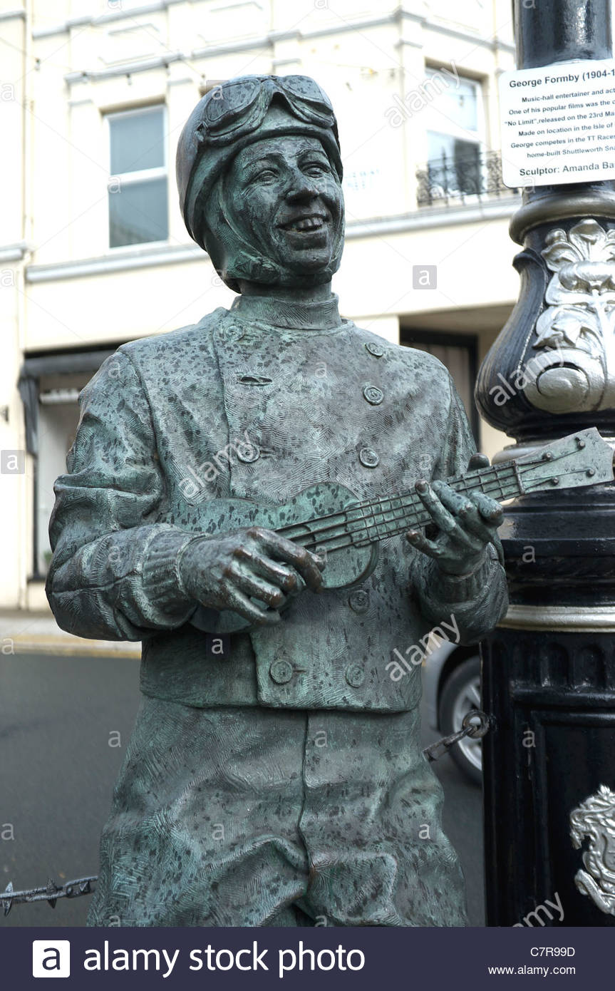 A statue of Formby in Douglas, Isle of Man, British Isles Stock