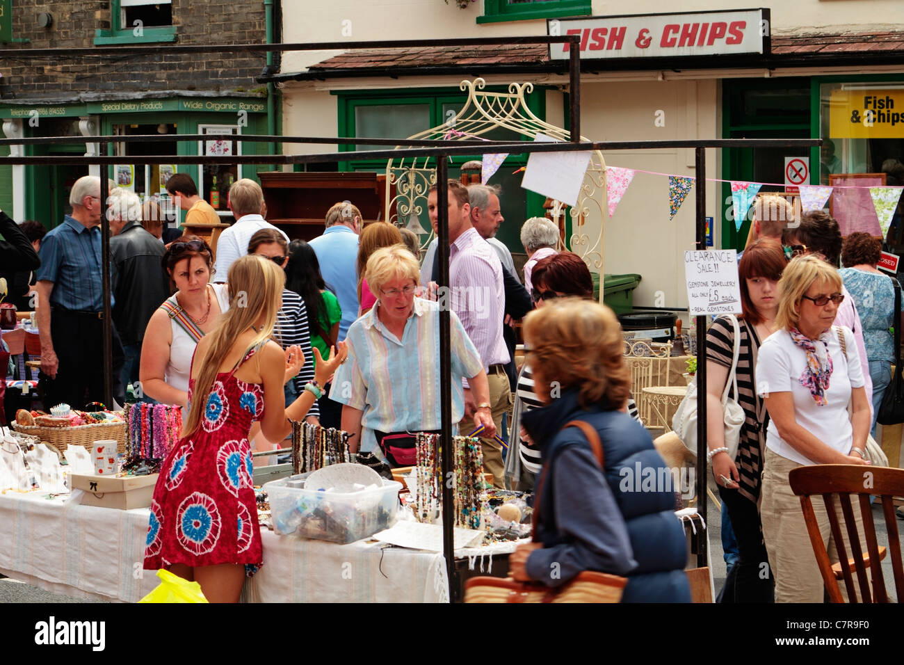 Bungay Antique Street Market Fair, Suffolk, United Kingdom Stock Photo