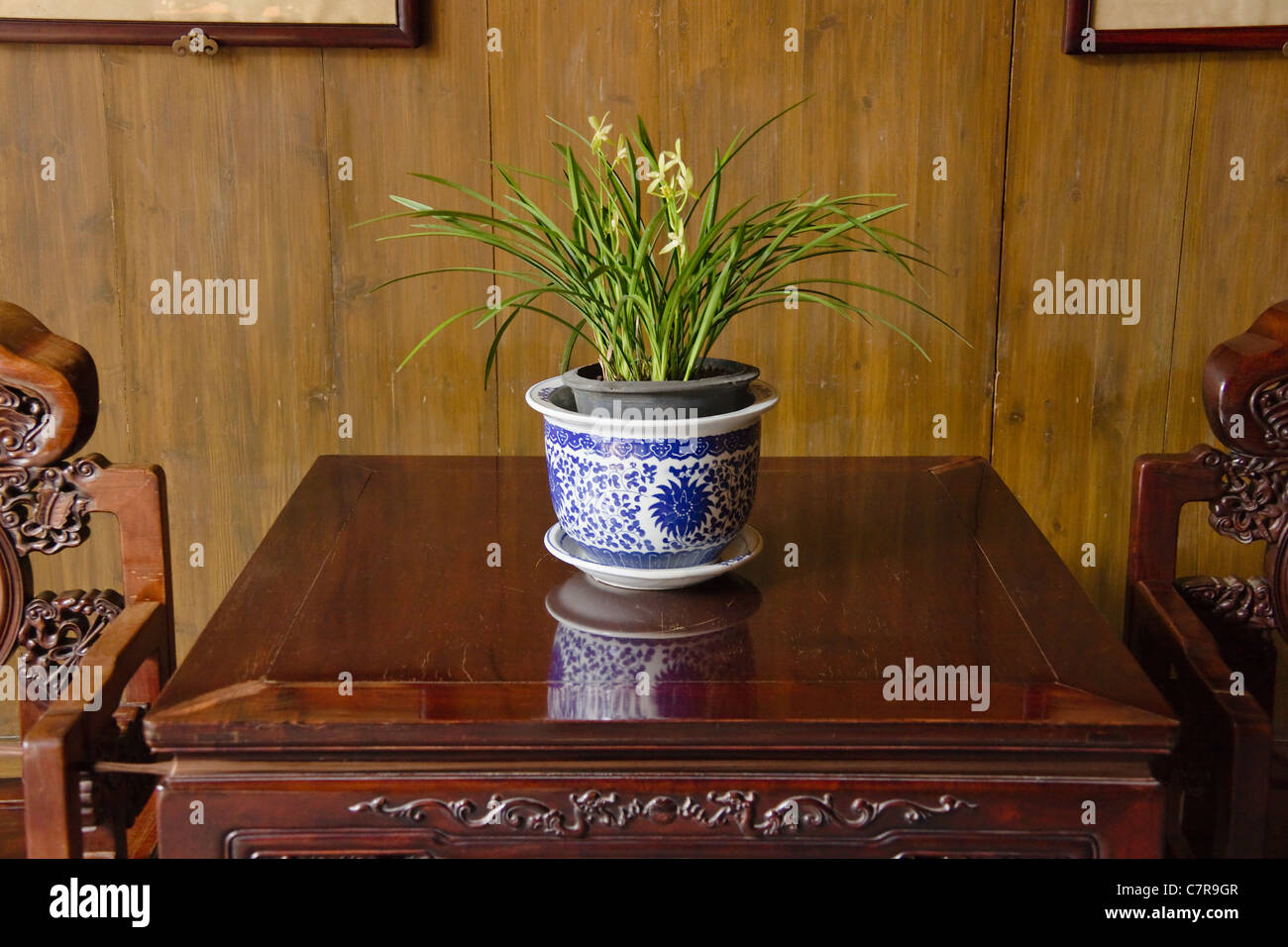 Inside traditional residence, Geyuan Garden, Yangzhou, Jiangsu Province, China Stock Photo