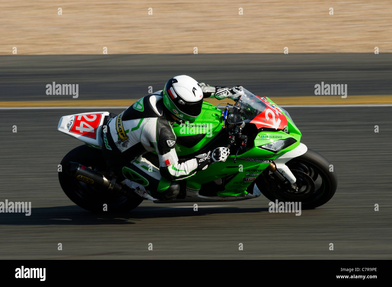 Kawasaki 24 (Team 3D endurance) during the 2011 24 hours of Le Mans Stock Photo