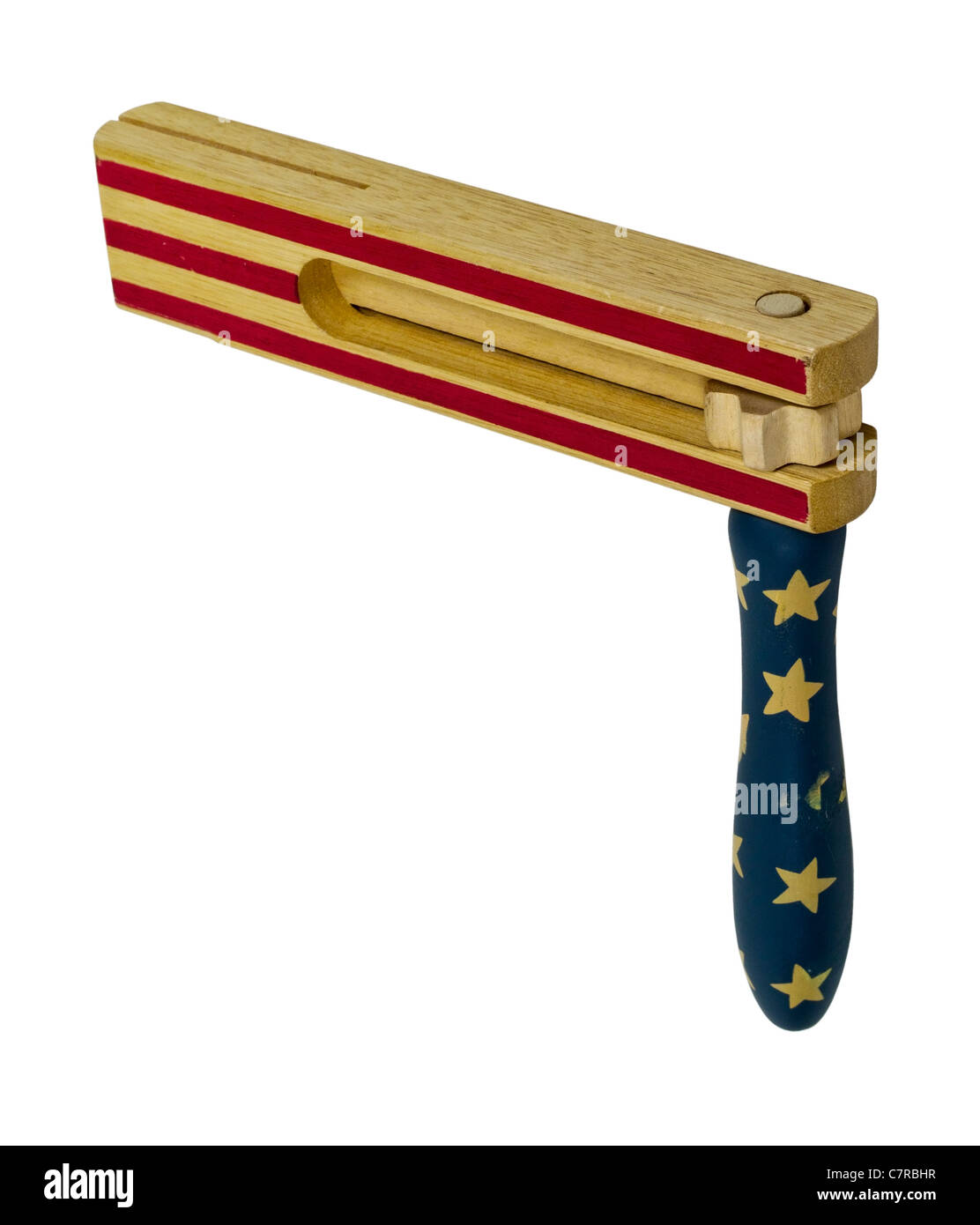 Wooden vintage noise maker used during celebrations path included