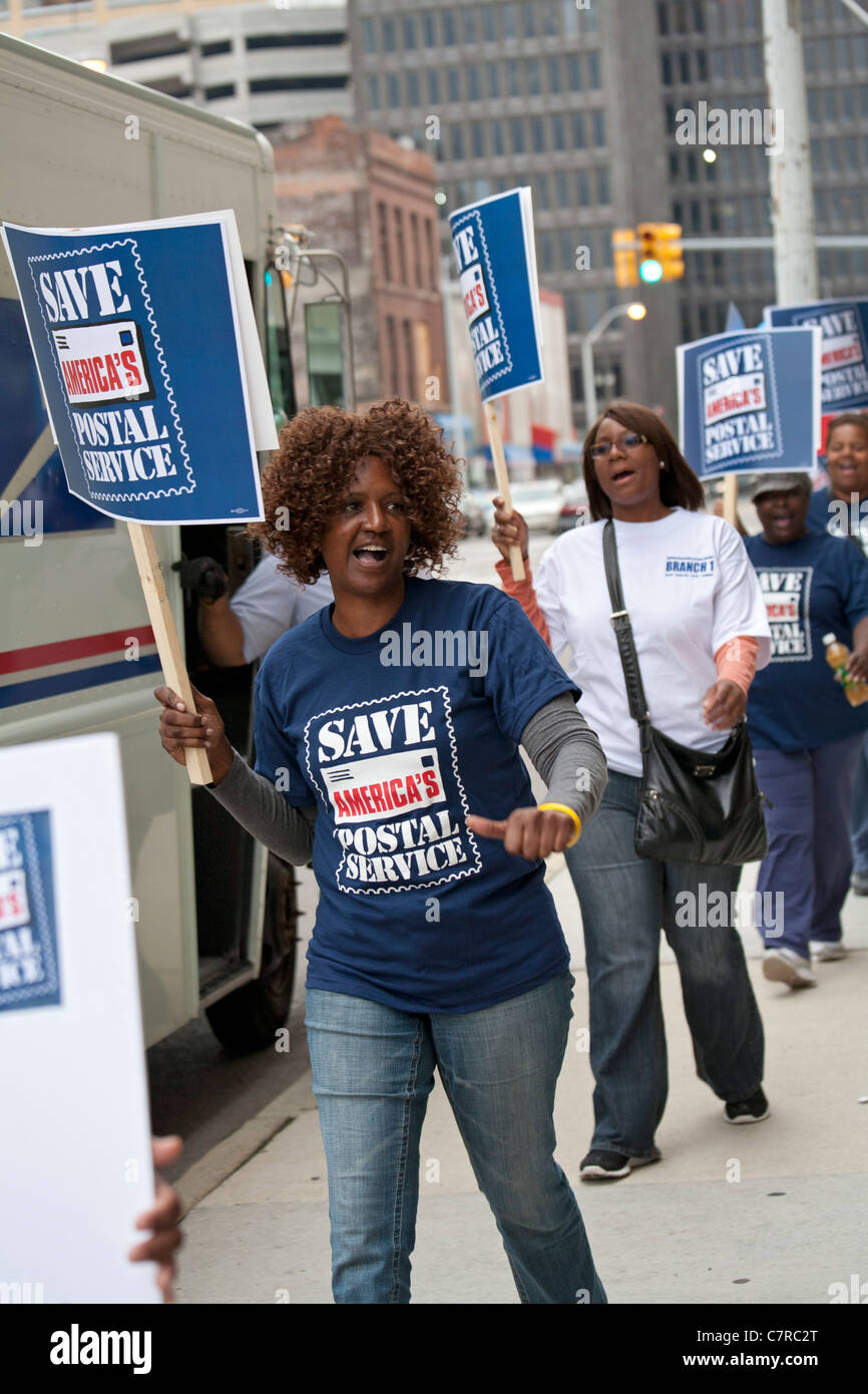 Postal Workers Rally to Save Six-Day Mail Delivery Stock Photo