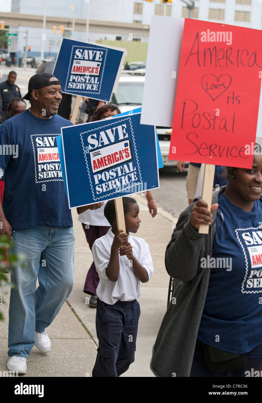Postal Workers Rally to Save Six-Day Mail Delivery Stock Photo