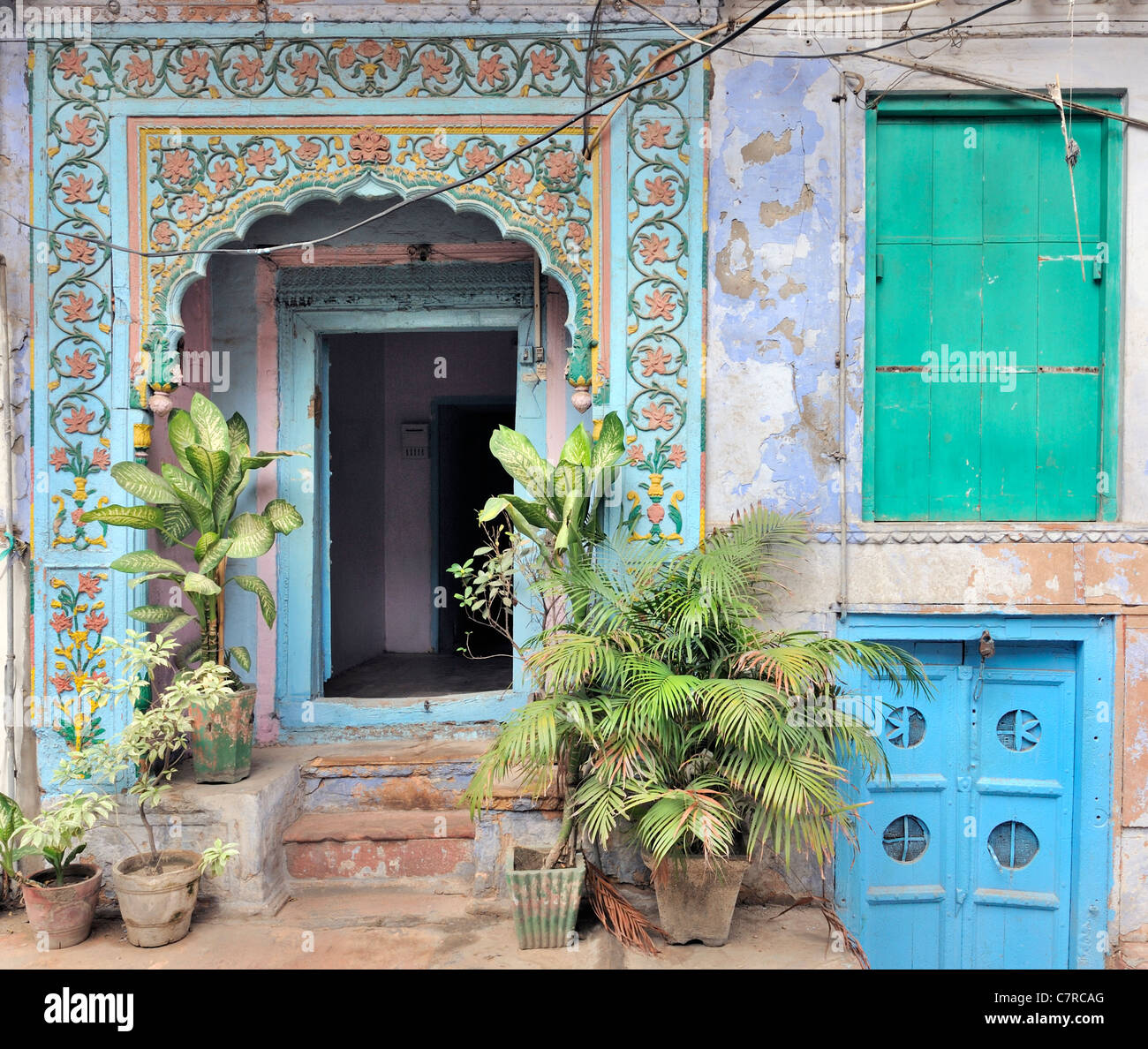 Traditional house in Old Delhi, India Stock Photo Alamy