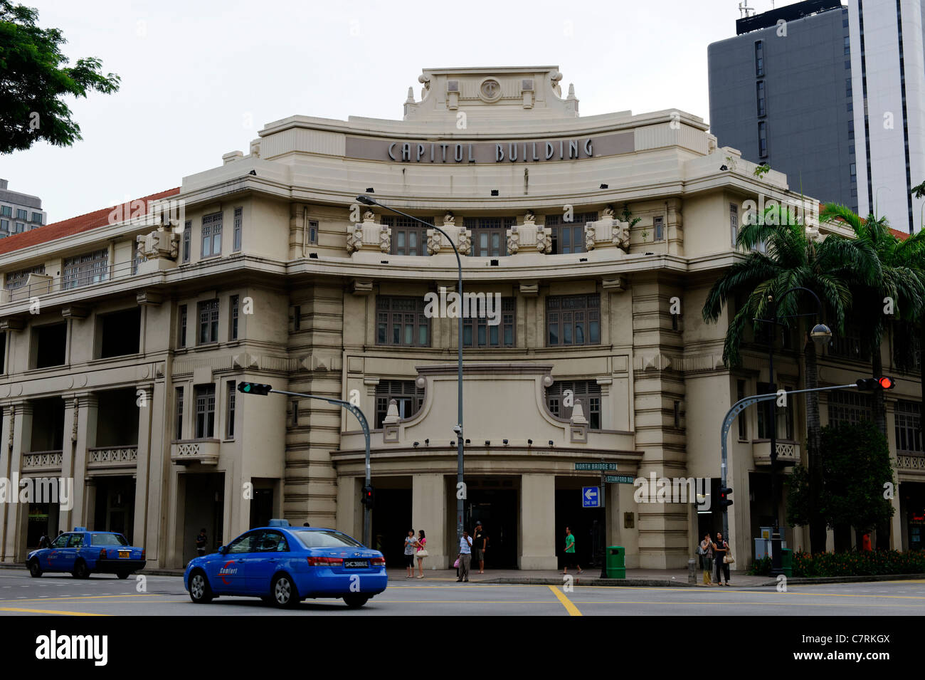 The derelict old Capitol Building in Singapore, with artdeco styling