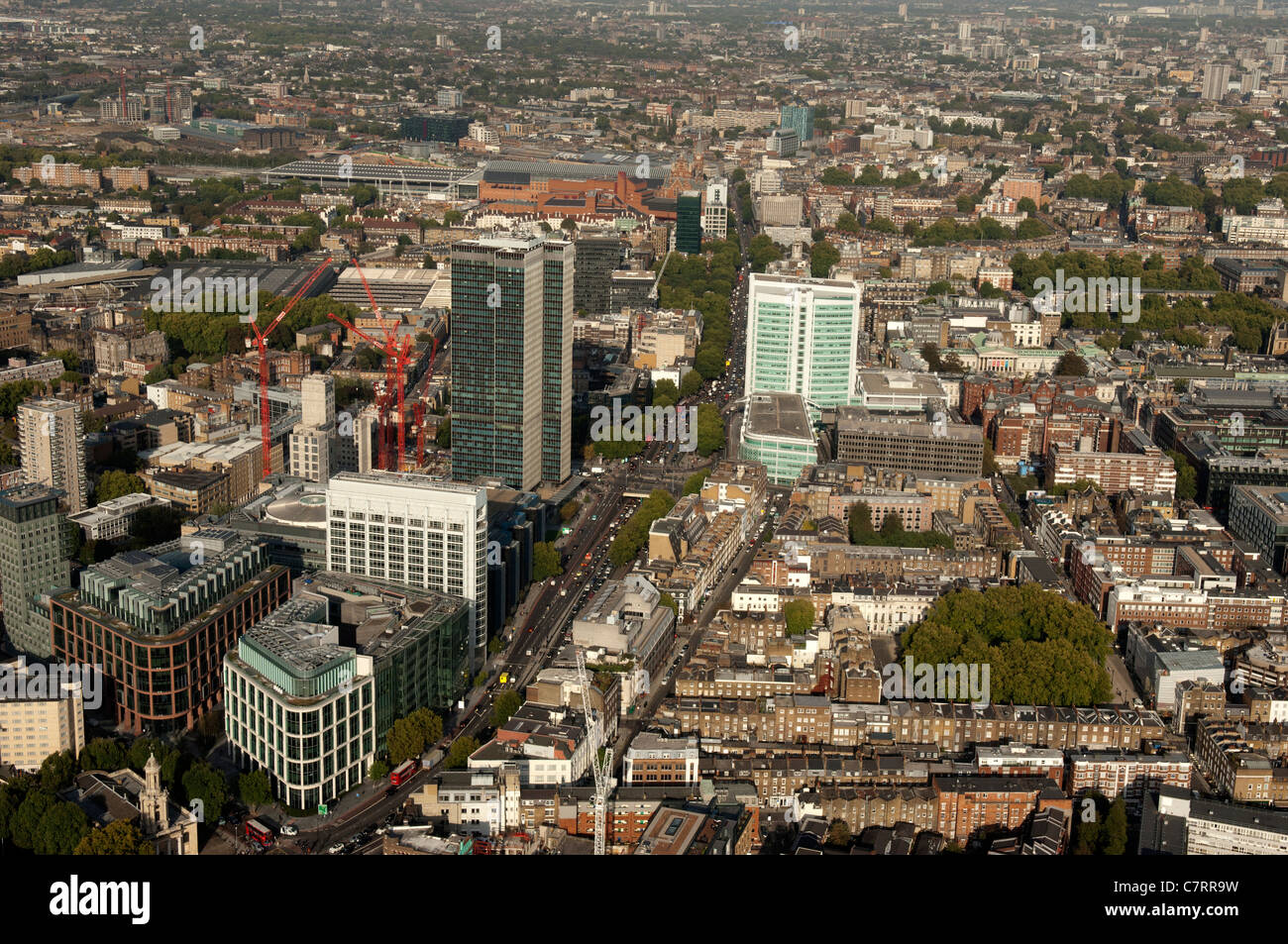 London's Euston area from the air Stock Photo - Alamy