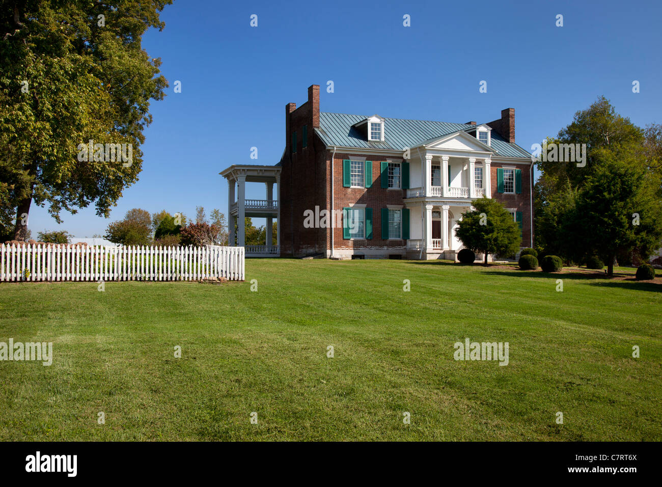 Historic Carnton Plantation - home to the McGavock family during the Civil War battle of Franklin, Tennessee USA Stock Photo