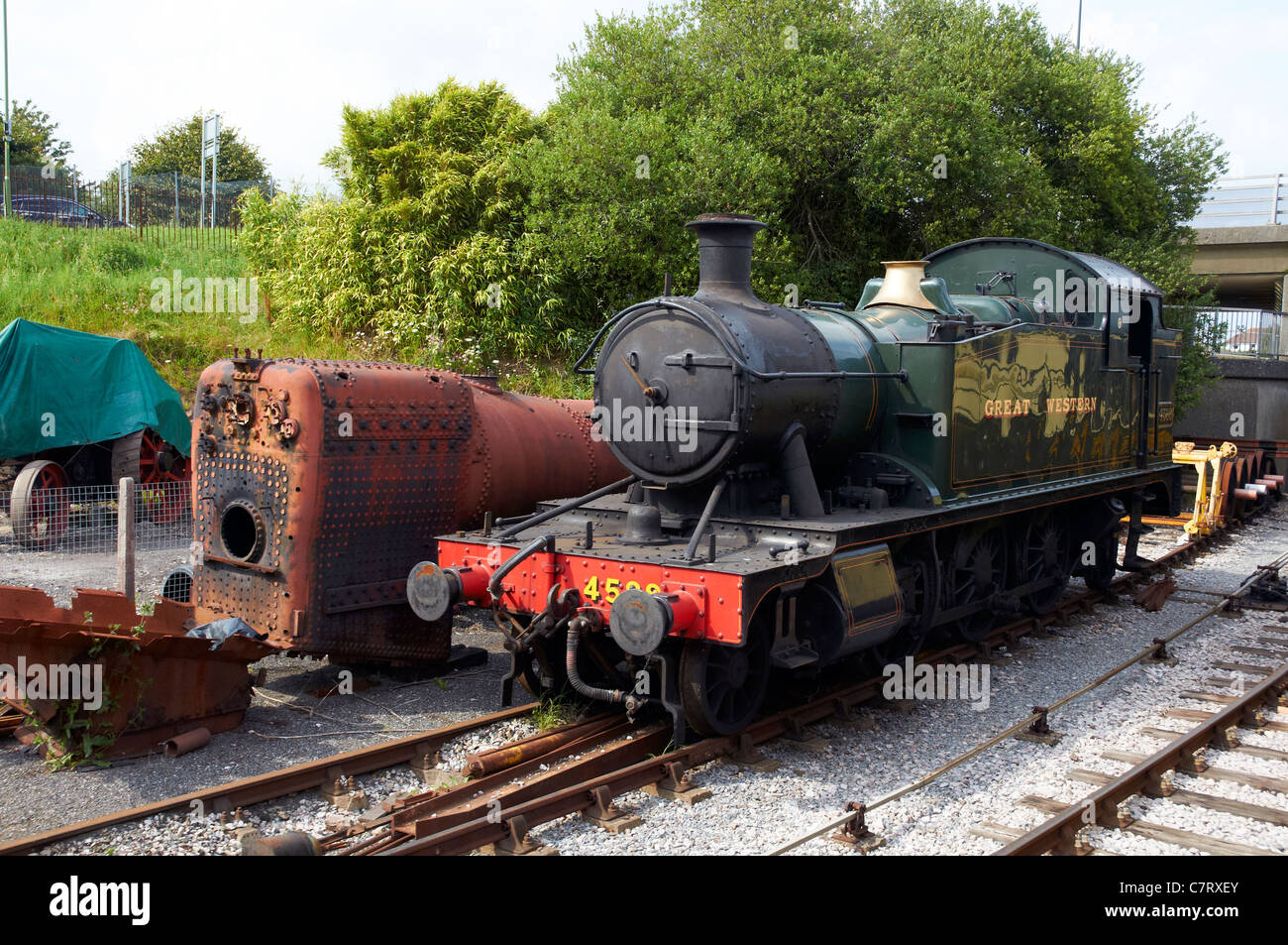 Dartmouth Steam Railway from Paignton to Kingswear (for Dartmouth) - a tourist railway in Devon England. Stock Photo