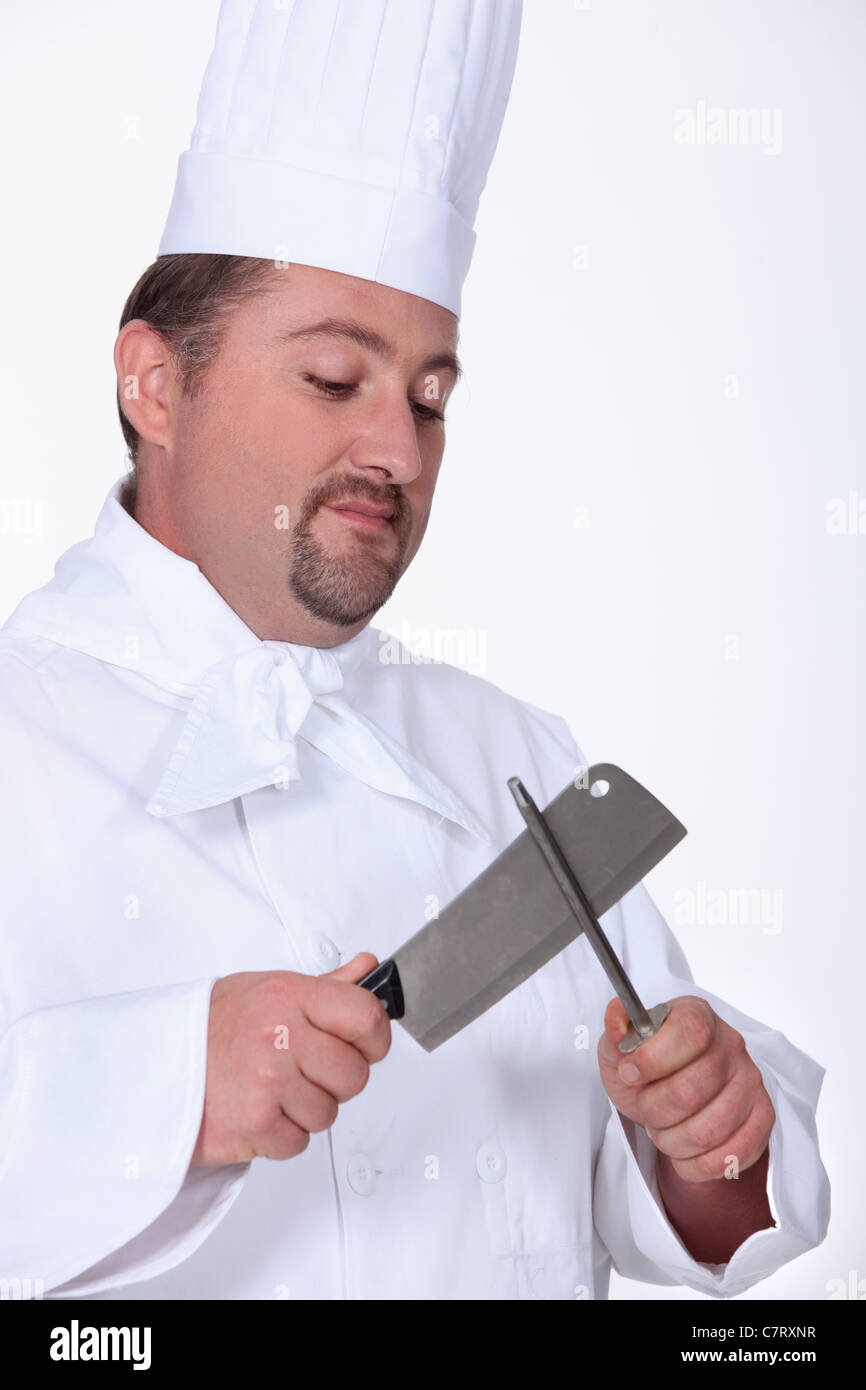 Sharpening cleaver hires stock photography and images Alamy