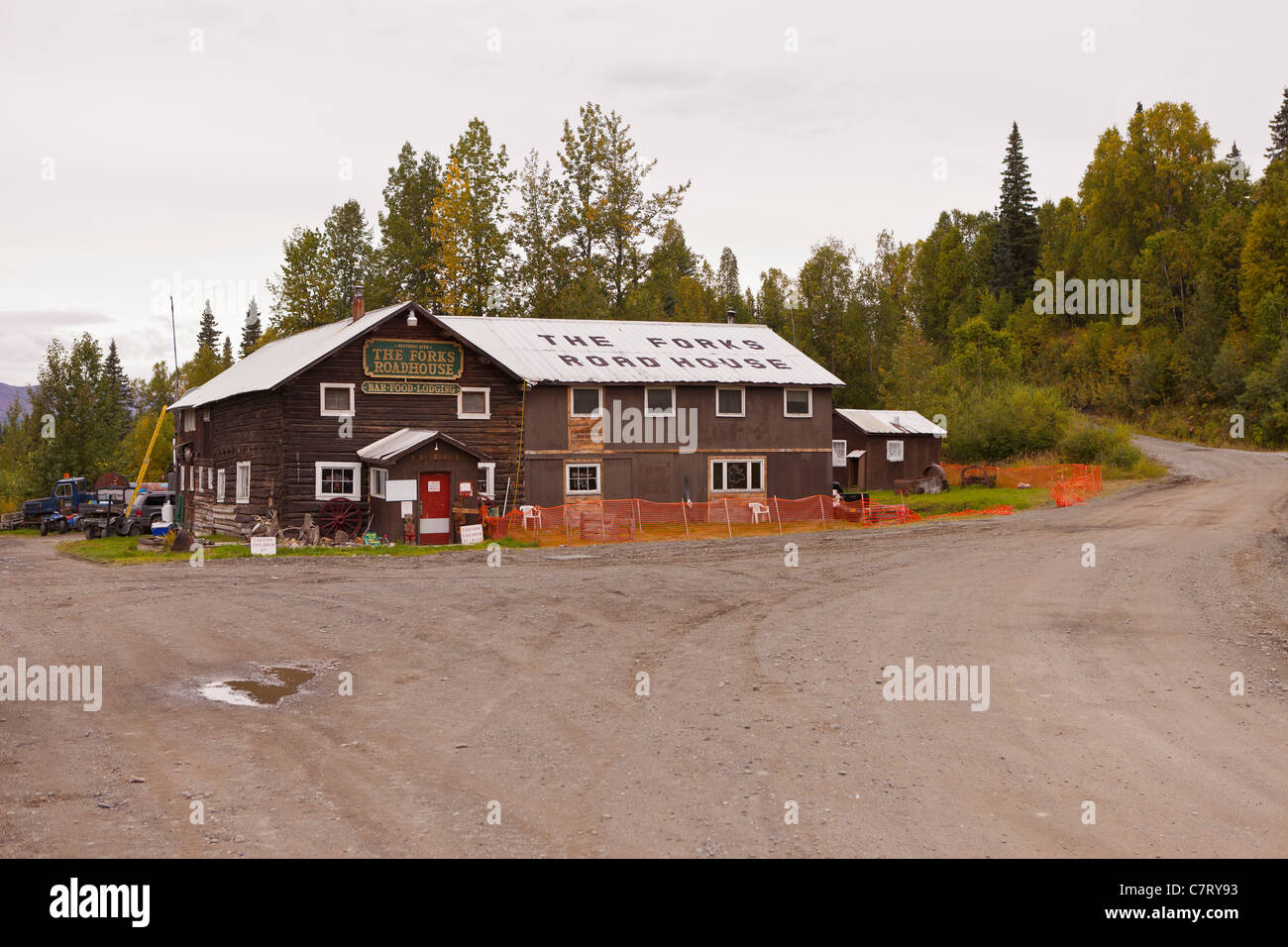 ALASKA, USA The Forks Roadhouse, Petersville Road Stock Photo Alamy