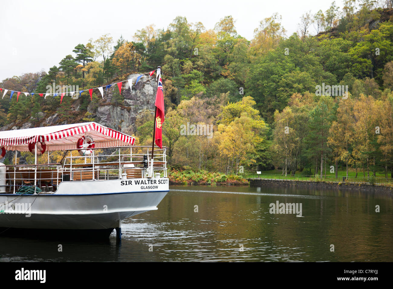 boat Sir Walter Scott on Loch Katrine, Scotland, trossachs visitor attraction for tourists Stock Photo