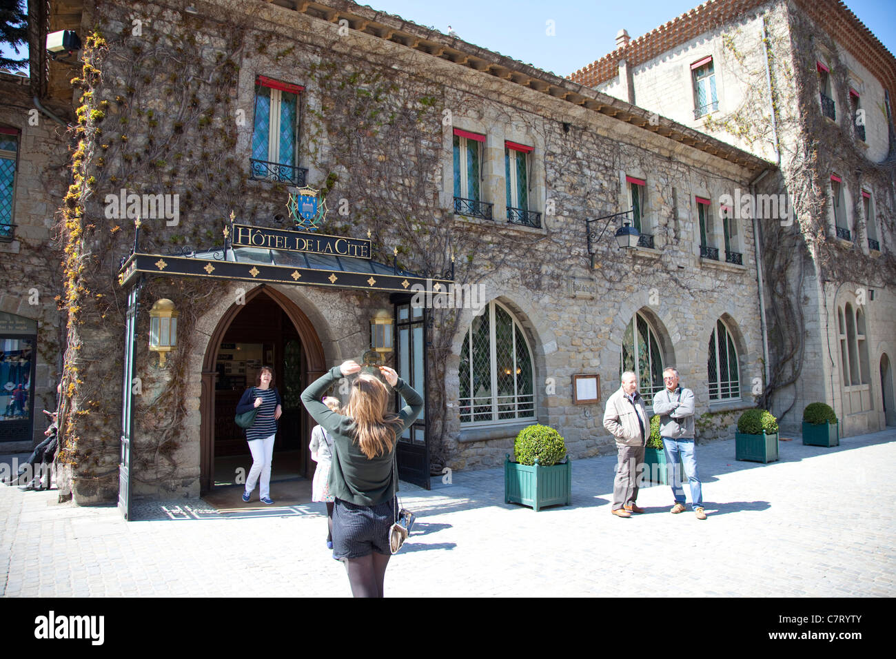 Walled medieval city of Carcassonne, Aude, France Stock Photo - Alamy