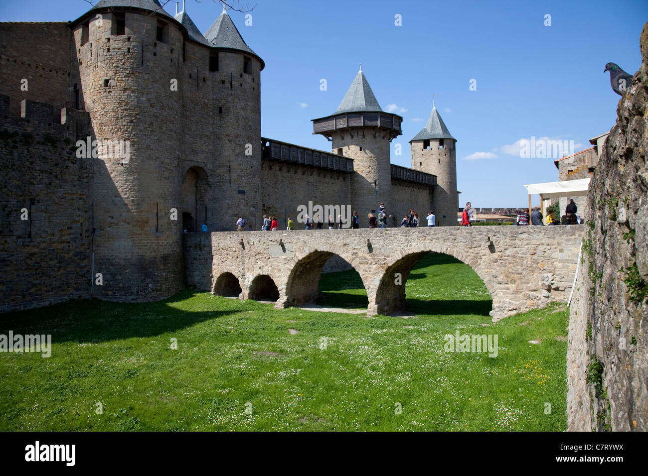 Walled medieval city of Carcassonne, Aude, France Stock Photo - Alamy