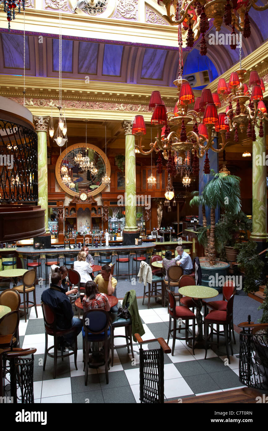 The interior of Cafe Vaudeville, Belfast city centre, Northern Ireland, UK. Stock Photo