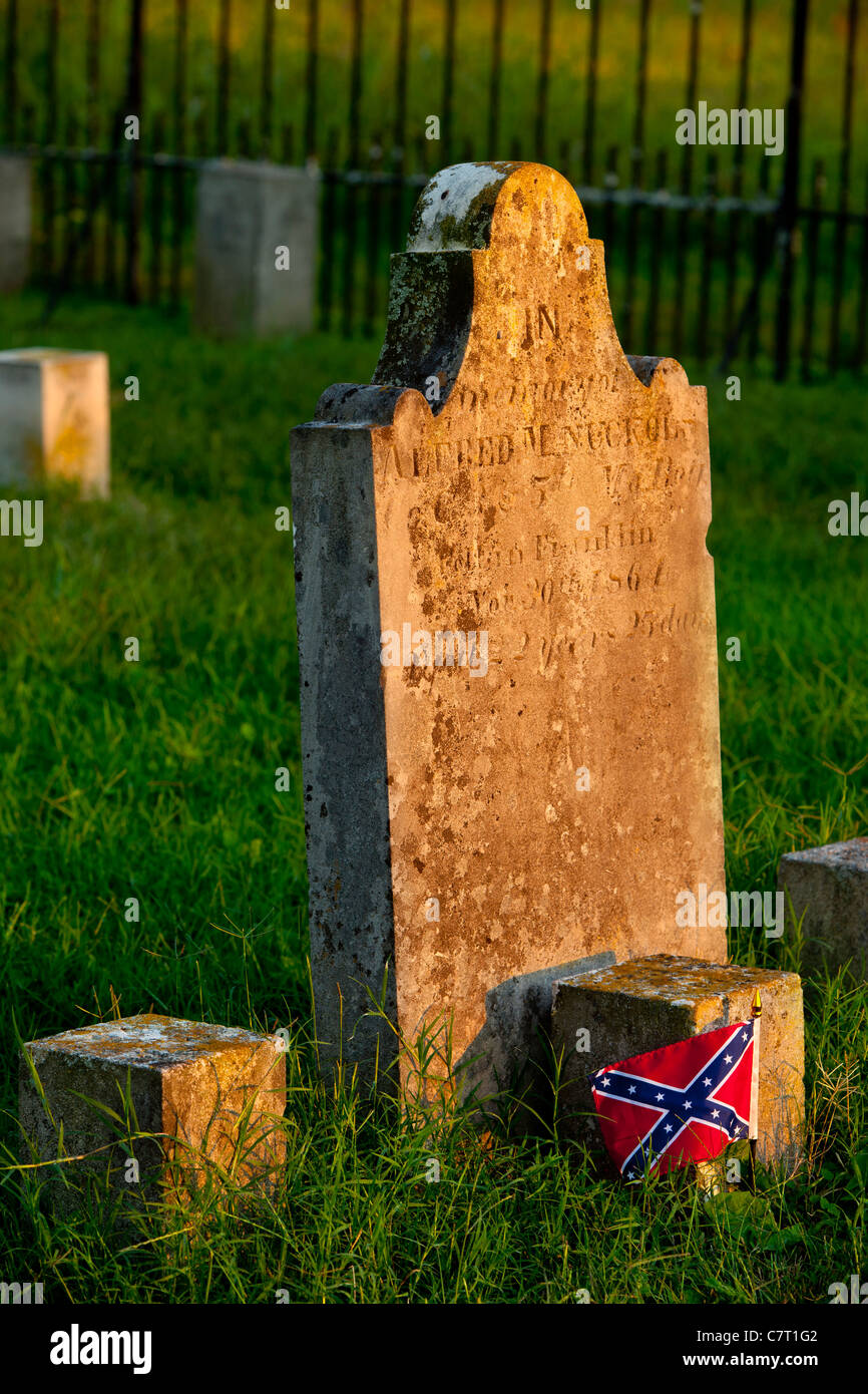 McGavock Confederate Cemetery on the grounds of the historic Carnton Plantation, Franklin Tennessee USA Stock Photo