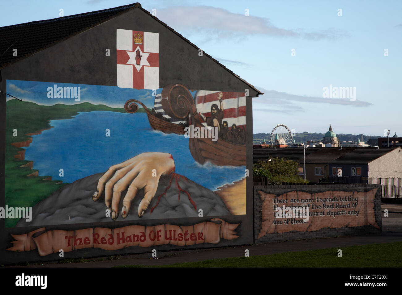 red hand ulster Loyalist wall mural, lower shankill road, Belfast