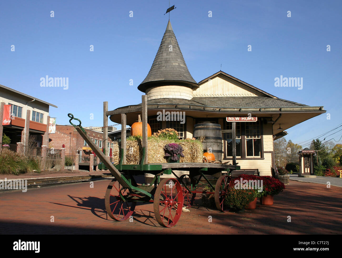 New Hope Train Station, New Hope, Pennsylvania Stock Photo Alamy